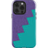 Purple Turquoise Zig Zag iPhone 15 Pro Impact Case